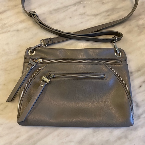 Nicole Miller Gray Crossbody - Picture 1 of 7